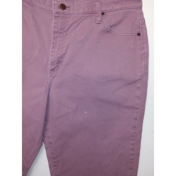 Lee Jeans Womens Lavender Sz 16 Relaxed Straight Leg at the Waist flaw paint - Picture 5 of 10